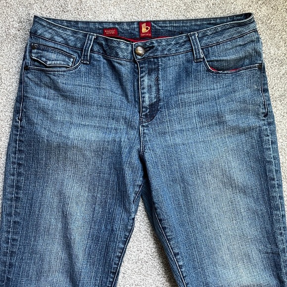 Sasson Boot Cut Boogie Flare Blue Jeans Ring My Bell Wash Womens 14 35x32 - Picture 2 of 10